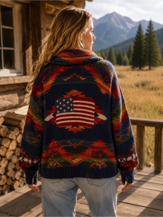 Ralph Lauren Sweaters - NWT Polo Ralph Lauren Limited Edition Southwestern Flag Toggle Cardigan XL